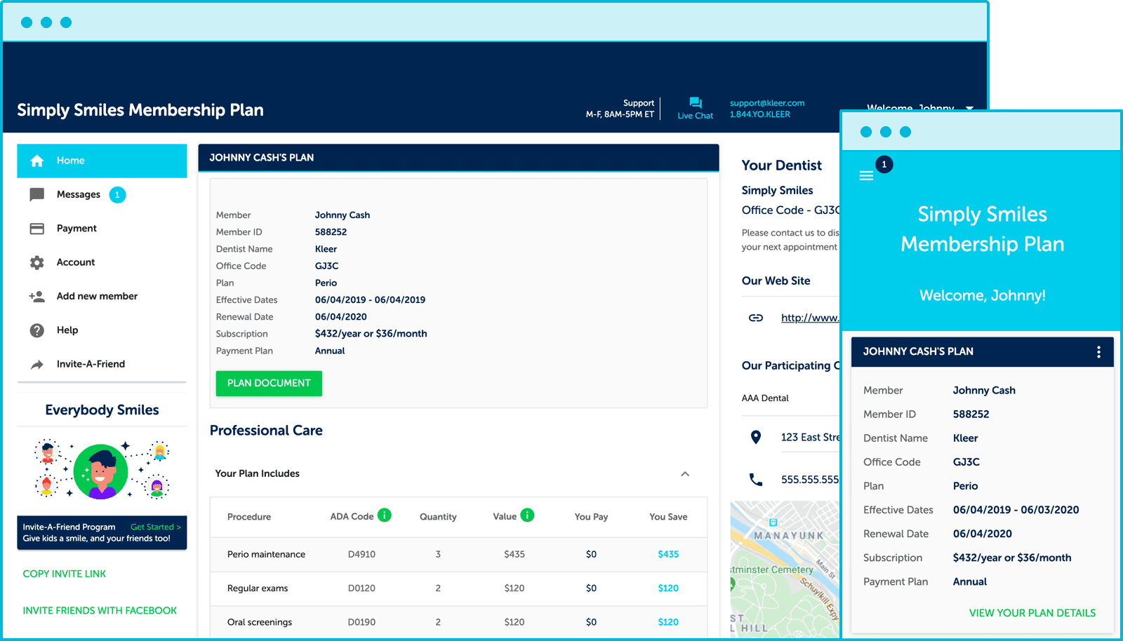 Kleer Member Portal